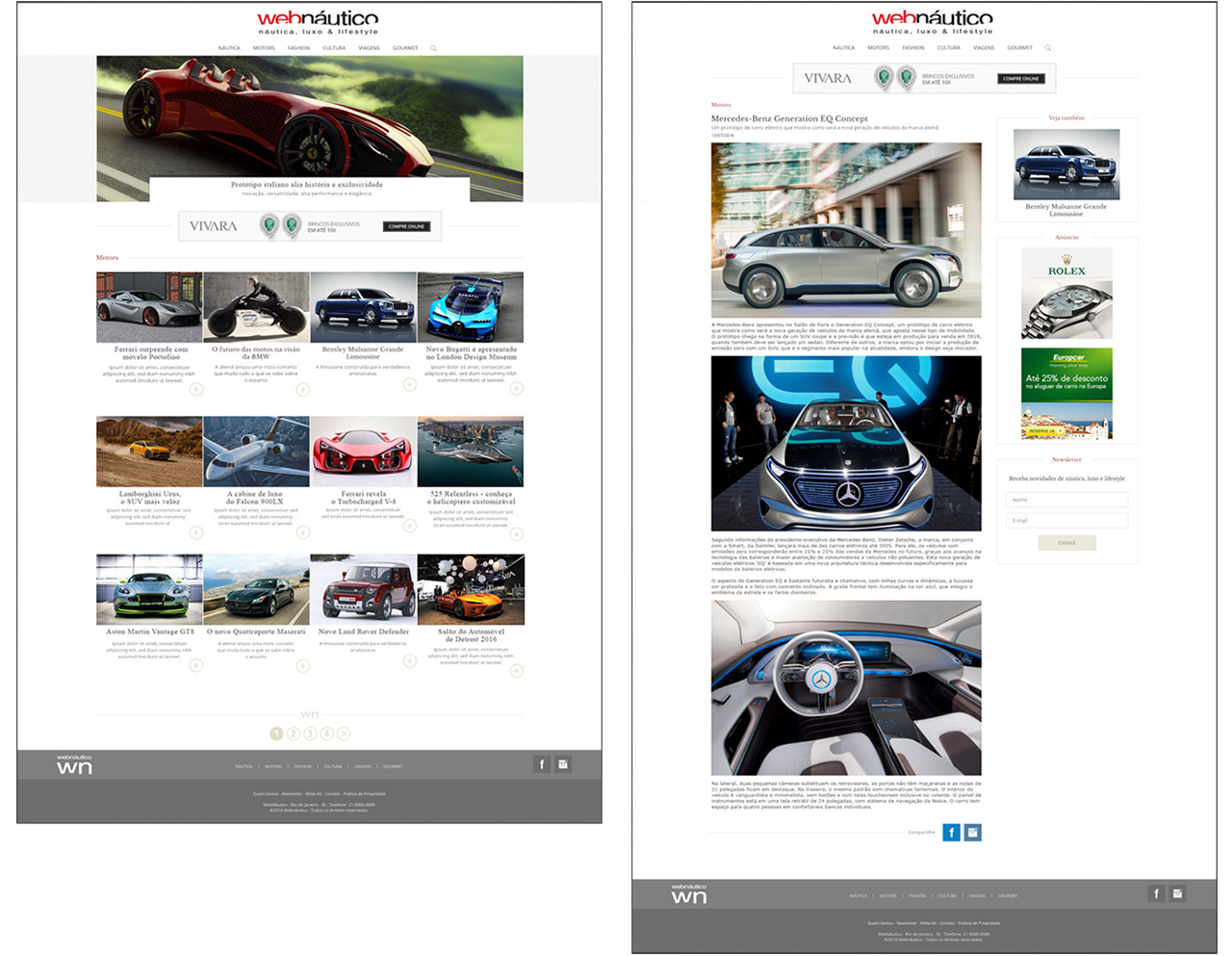 Webnautico UX/UI project